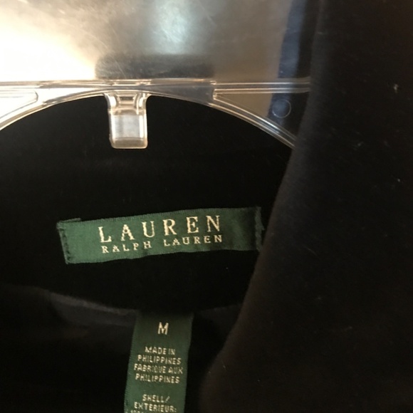 Lauren Ralph Lauren Black Velvet Coat Green Label - Picture 2 of 5